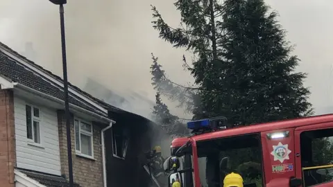 BBC The scene at Cobhall Close