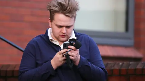 South Beds News Agency Harry May outside Luton Magistrates' Court