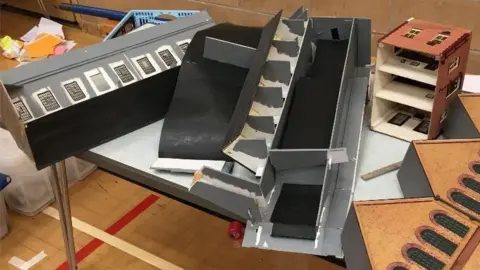 Market Deeping Model Railway Club Damaged railway exhibition