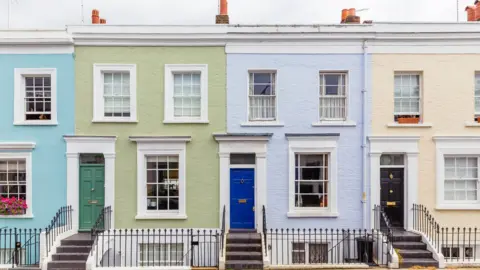 Getty Images A cheerful-looking row of houses