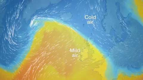 BBC WEATHER Air mass chart