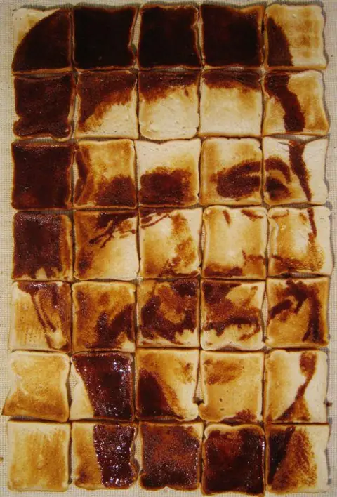 Nathan Wyburn  Simon Cowell toast portrait