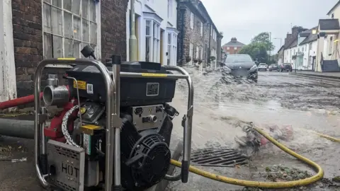 Shropshire Fire and Rescue Service Flooding in Much Wenlock