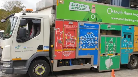 South Hams District Council Recycling lorry