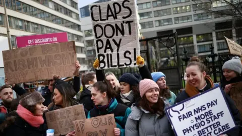 Reuters Nurses at a strike