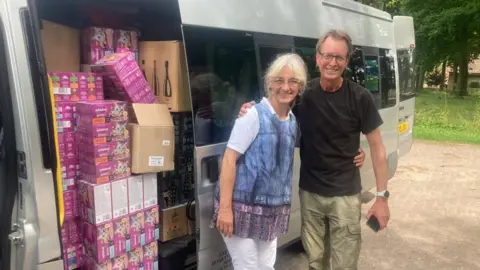 Marcus Wells Volunteer and van.