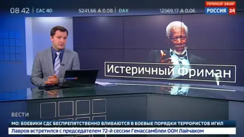Rossiya 24 Rossiya 24 dubs Morgan Freeman 'hysterical'