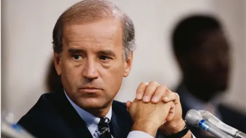 Getty Images Senator Joe Biden during Clarence Thomas Hearings in 1991