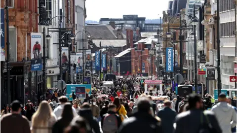 Getty Images Shoppers in Briggate