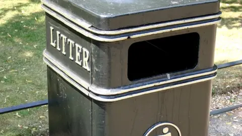 BBC Litter bin - stock picture