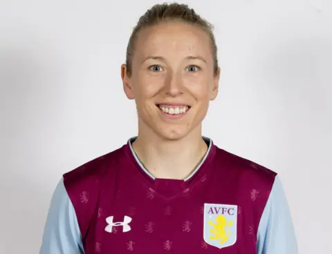 Aston Villa Football Club Katy Moran of Aston Villa Ladies in the club strip