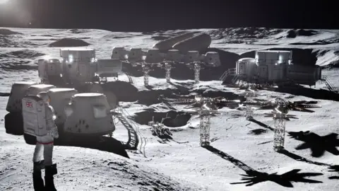 Rolls Royce Mock up of Moon base