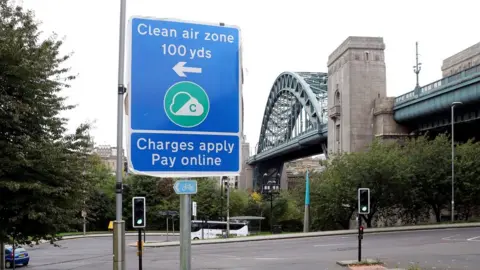 Steve Brock/Newcastle City Council The Clean Air Zone covers Newcastle City Centre
