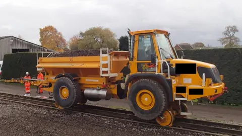 Office of Rail and Road A 25 tonne ‘Superboss’ ballast distributor
