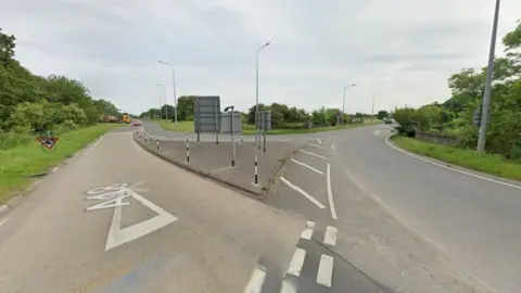 The area where the crash happened