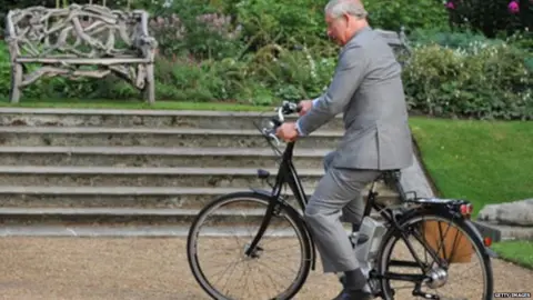 Getty Images Prince Charles on an eBike