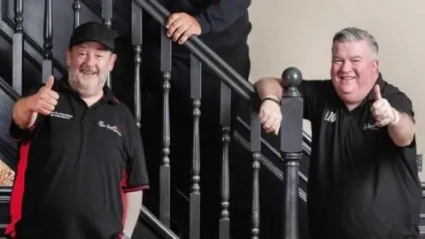 BBC Johnny Vegas and Martin Blondel