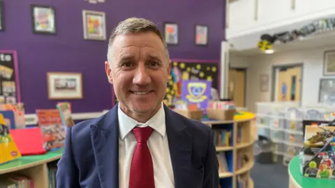 Shaun Whitmore/BBC Stuart Allen, head teacher at Mile Cross Primary School