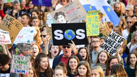 Getty Images Climate protest in Edinburgh