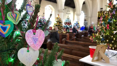 BBC/Shaun Whitmore Christmas tree festival