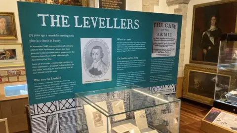Cromwell Museum The Levellers display at the Cromwell Museum