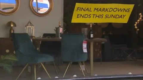 The window at the store in Birmingham