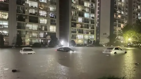 Reuters submerged cars