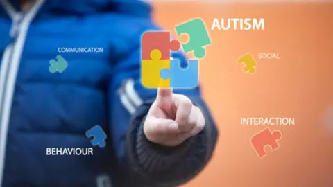 Getty Images A graphic about autism