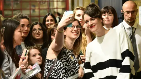 PA Media Phoebe Waller-Bridge meeting fans