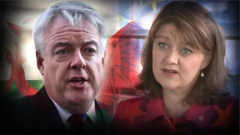 Getty Images Carwyn Jones and Leanne Wood