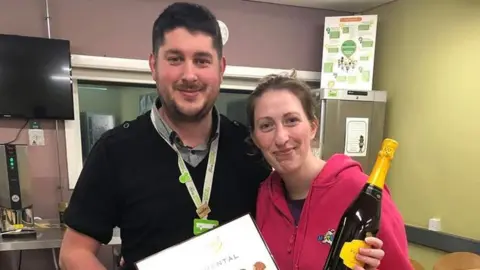 Jess Creasey Asda store manager Lee and Jess Creasey