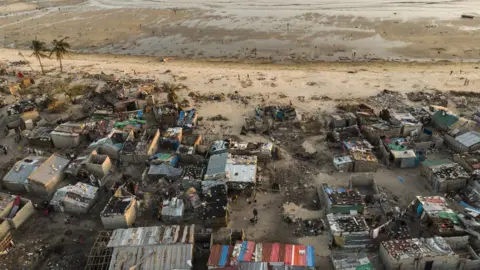 Getty Images Image showing debris and devistation caused by Cyclone Idai in Mozambique in March 2019