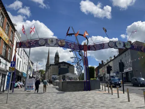 BBC Orange arch in Lisburn