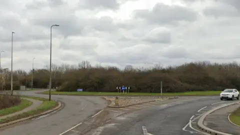 Google Roundabout at the A15 south of Langtoft