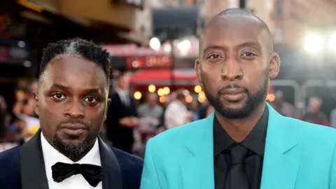 Getty Images Picture of Femi and Nicky on the red carpet