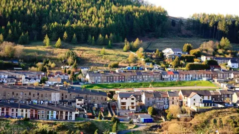 Getty Images Rhondda Cynon Taf now has the second highest death rate in England and Wales after Tameside