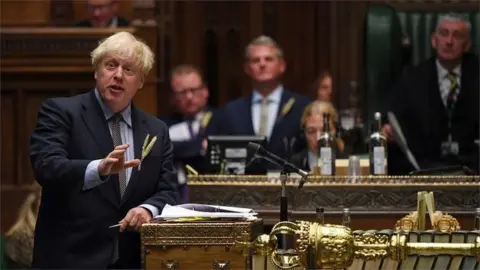 PA Media Boris Johnson in the Commons