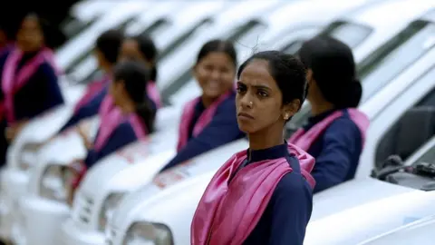 AFP India women taxi drivers