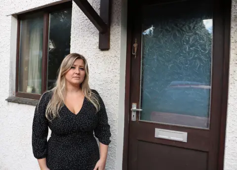 BBC Jessica outside her father's house