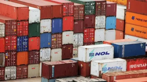 Getty Images Containers at port