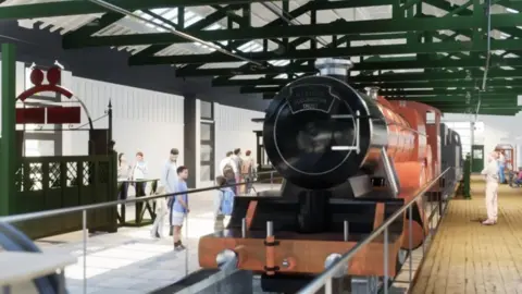 Darlington Council Artist's impression of the Rail Heritage Quarter attraction