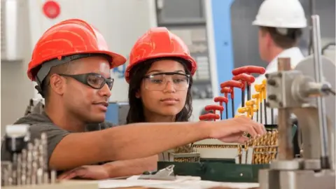 Thinkstock Apprentices with drill bits