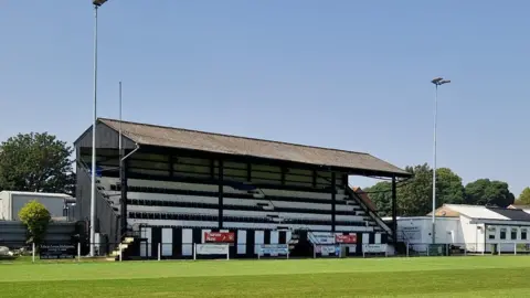 Harwich And Parkeston FC  Harwich and Parkeston FC's Grand Stand of the royal oak non league ground