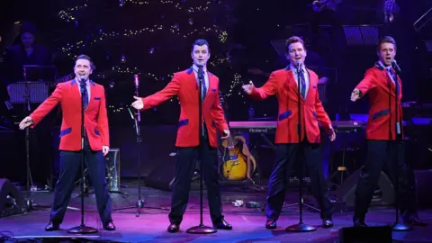 Getty Images Jersey Boys perform at Magic Radios festive concert The Magic of Christmas at London Palladium on November 29, 2015 in London, England.