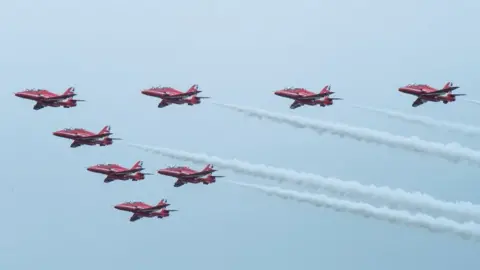 IWM Duxford Red Arrows at IWM Duxford air show