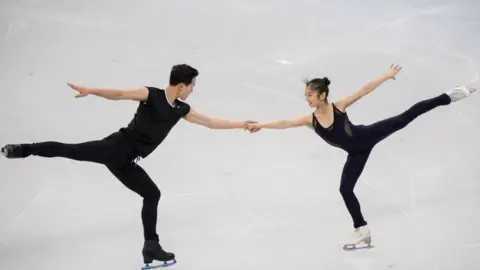 Getty Images North Korean figure skaters