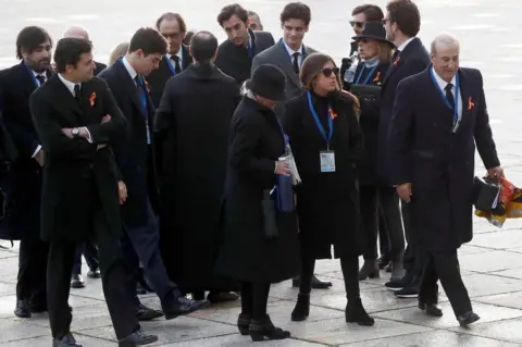 EPA The family of Franco arrive at the monument