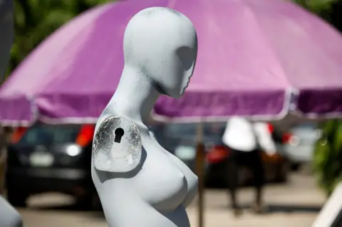 Akintunde Akinleye/EPA A custom-made mannequin is seen at mannequin workshop in Surulere district of Lagos, Nigeria - Monday 12 June 2023