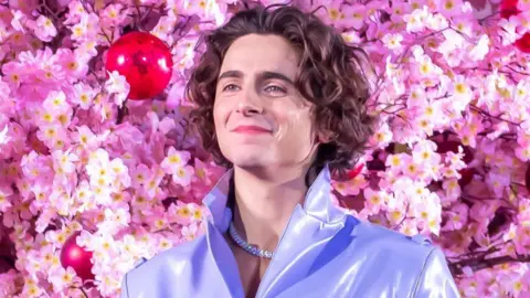 Timothée Chalamet at the premiere of Wonka