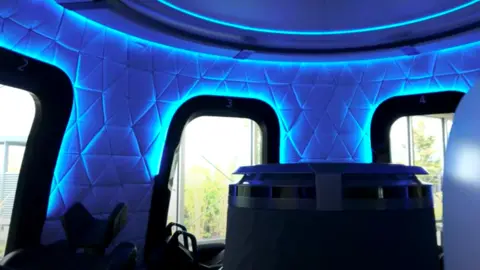 Bllue Origin Blue Origin crew capsule interior
